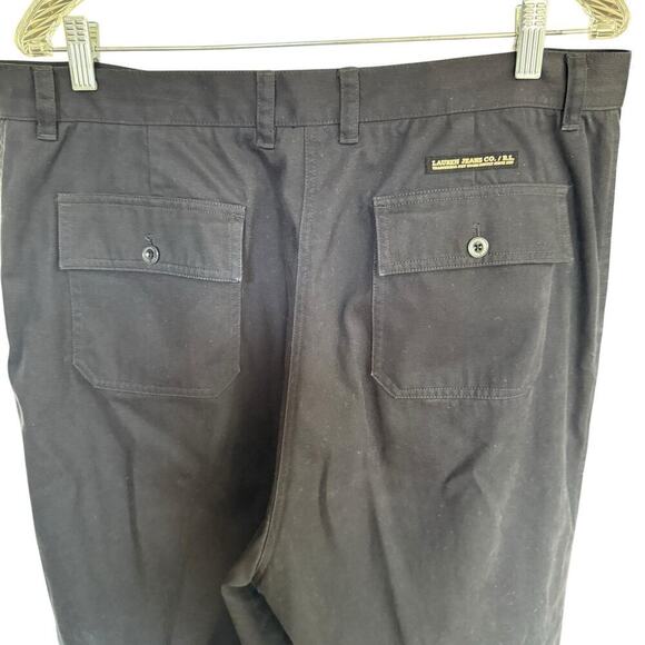 Vtg 80s 90s Lauren Jeans Co Pants Blue Womens Wide Leg Cropped Preppy Prep 16 - Picture 3 of 8